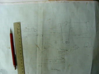 9  Kresebná dokumentace výrobního objektu z 13. - 14. století v měřítku 1:20, 340x255, 10.67 KB