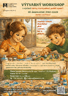 Leták - výtvarný workshop pro děti - k výstavě Dárky.png