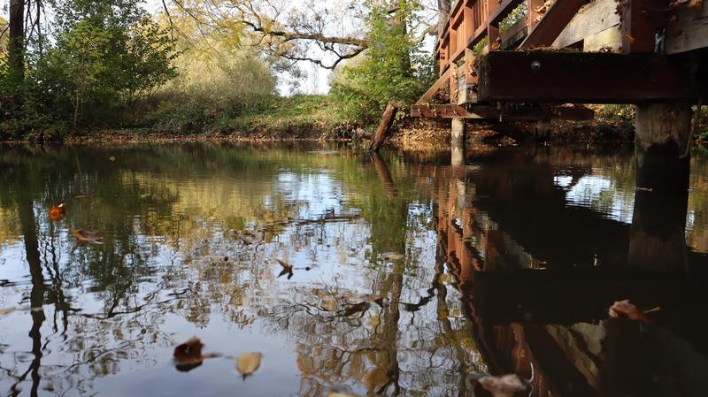 Lávka přes tok oddělující podhradí, 800x449, 83.59 KB